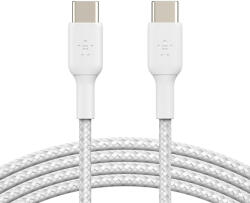 Belkin Cablu Date si Incarcare USB-C - USB-C Belkin BoostCharge Pro, 60W, 2m, Alb CAB004bt2MWH (CAB004bt2MWH)