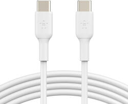Belkin Cablu Date si Incarcare USB-C - USB-C Belkin BoostCharge, 60W, 1m, Set 2 bucati, Alb CAB003bt1MWH2PK (CAB003bt1MWH2PK)