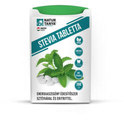 Natur Tanya ® Stevia tabletta (Édesfű, Jázminpakóca). Energiaszegény édesítőszer sztéviával és eritrittel. 200 db