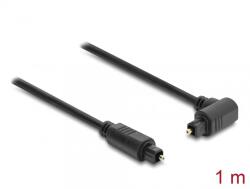 Delock Cablu audio optic Toslink drept/unghi 90 grade 1m negru, Delock 90928 (90928)