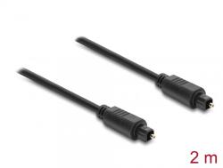 Delock Cablu audio optic Toslink 2m negru, Delock 90925 (90925)