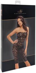 Noir Rochie Noir Libido - Dantelă Florală Neagră, Mulată și cu Șnur la Spate - Negru , L