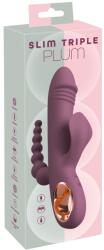 You2Toys Vibrator Triplu Slim Triple Plum You2Toys - 3-în-1, Reîncărcabil și Impermeabil Vibrator