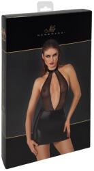 Noir Rochie Mini Noir Sparkle - Powerwetlook și Powernet Transparent, Neagră - Negru , XL