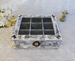 DecoVintage Cutie lemn 9 compartimente (C831)