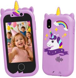 Twinkle Twins Telefon Interactiv pentru Copii Twinkle Twins, 22 Aplicații Educative, Cameră Foto/Video, Muzică și Povești, Ecran Touch, Husă Silicon, Mov (TT-03015_purple)