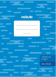 Nebulo Füzet, ECO, tűzött A4, vonalas, 81-32, Nebulo