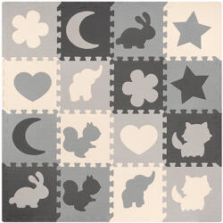Rebel Covoras educativ puzzle 150x150 cm cu rama, spuma EVA, Rebel (RBY-2250-16) Covor