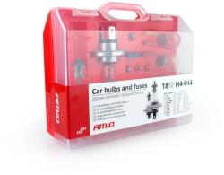 AMiO Set becuri si sigurante auto 19 piese cu 2 becuri H4, 12V, Amio (AM01497)