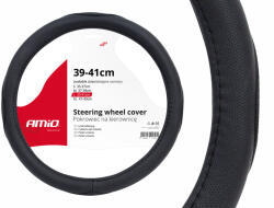 AMiO Husa pentru volan neagra Amio SWC-09-L, 39-41 cm (AM01366)