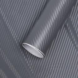  Folie colantare auto Carbon 3D antracit, 3 x 1, 27 m, aspect fibra carbon (T1599)