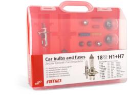 AMiO Set becuri si sigurante auto de rezerva 19 piese H1 H7 Amio (AM01498)