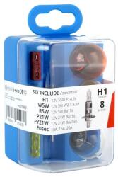 AMiO Set rezerva becuri auto si sigurante H1 8 piese 12V Amio (AM01493)