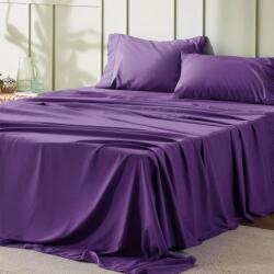Kotonia Home Cearceaf de pat Kotonia Home, 100% bumbac, ranforce color uni, 150x240 cm, mov (003974-150)