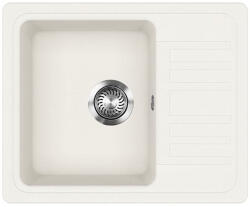 Evido Home 45S Compact gránit mosogató, egy medencés forgatható kivitel, 575 x 460 mm /fehér/ (HOME 45S COMPACT FEHÉR)