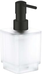 GROHE Selection Cube - Dozator de săpun lichid, sticlă mată, negru mat 408052430 (408052430)
