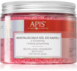 Apis Natural Cosmetics Cranberry Vitality sare de baie relaxanta cu minerale din Marea Moartă 650 g