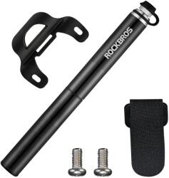 ROCKBROS JG-PB-004 könnyű kerékpárpumpa nyomásmérővel, fekete