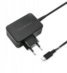 Qoltec 65W laptop töltő, USB Type C, Power Delivery technológia, fekete (388086016)