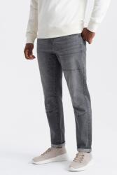 OMBRE OMBRE, Kúpos farmer díszvarrással, Sötétszürke melanzs, XL (OM-PADP-0161-GREY-XL)