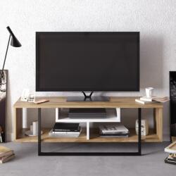 Hanah Home Asal (120) TV állvány - Tölgy, Fehér, Fekete (875ZNA3048)