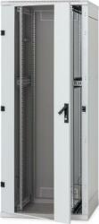  42U álló rack szekrény 600x1000 mm, hálós elülső ajtó, fekete