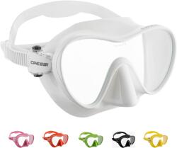 CRESSI Frameless Diving Mask F1 - Fog-free Glass Lens, Diving Goggles - Ergonomic Silicone Rim, Snorkel Mask - Dry Snorkel & Snorkel Set - White - Mask - ZDN283000 (ZDN283000)
