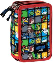 BackUP Penar cu accesorii BackUp Future - Super Mario, 3 fermoare (712579) Penar