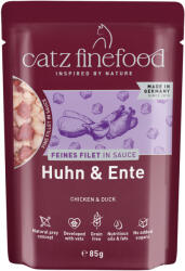 Catz Finefood 16x85g catz finefood finom filék Csirke & kacsa nedves macskatáp
