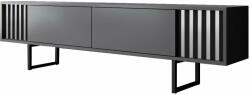 Hanah Home TV állvány antracit fekete króm vonal - Antracit, fekete
