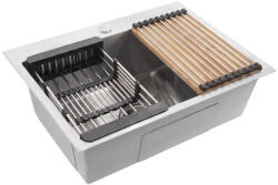Rea Chiuveta inox cu set de accesorii 3 buc. REA Liam 58 crom periat (KPL-06036) Chiuveta