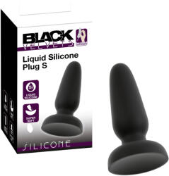 Black Velvets - dop anal din silicon cu ventuză (negru) - S