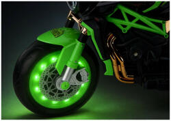LEAN Toys XW - 07 Akkumulátoros Motorkerékpár Megvilágított LED Kerekekkel Zöld (5905991094838)