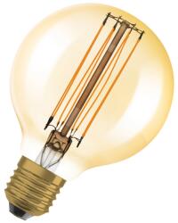 OSRAM Bec LED Ledvance (Osram) Vintage 1906 Globe 80 60 Filament DIM 8, 8 W 822 Gold E27, 806 lm, 2200 K, 320°, auriu, dimabil (4099854090943)