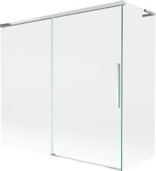 Mexen Rox L kétszárnyú fürdőkádfal, 170 + 80 x 150 cm, átlátszó, króm - 8C9L-170-080-01-00