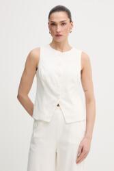 DKNY mellény lenkeverékből - bézs XS