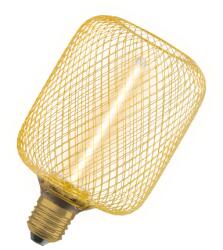 OSRAM Corp de iluminat LED decorativ Ledvance (Osram) 1906 DECOR LED STRAW FILAMENT SQUARE 100 16 GOLD DIM 3, 5 W 818 E27, 150 lm, 1800 K, IP20, 320°, auriu, dimabil (4058075840188)