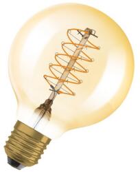 OSRAM Bec LED Ledvance (Osram) Vintage 1906 Globe 80 48 Filament DIM 7 W 822 Gold E27, 600 lm, 2200 K, 320°, auriu, dimabil (4099854090820)