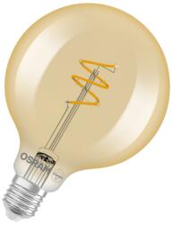 OSRAM Bec LED Ledvance (Osram) Vintage 1906 Globe 95 40 Spiral Filament DIM 4, 9 W 922 Gold E27, 470 lm, 2200 K, 300°, auriu, dimabil (4099854551963)