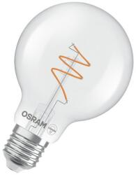 OSRAM Bec LED Ledvance (Osram) Vintage 1906 Globe 80 40 Spiral Filament DIM 4, 6 W 927 Clear E27, 470 lm, 2700 K, 300°, transparent, dimabil (4058075836785)