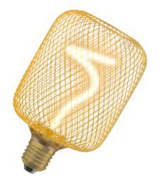 OSRAM Corp de iluminat LED decorativ Ledvance (Osram) 1906 DECOR LED SPIRAL FILAMENT SQUARE 100 18 GOLD DIM 3, 5 W 818 E27, 170 lm, 1800 K, IP20, 320°, auriu, dimabil (4058075840225)