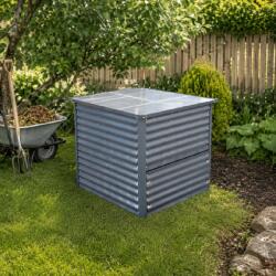 Furnigo Composter metalic 99x99x86 cm - argintiu Compostator