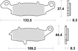 BRAKING fékbetétek, BRAKING (fékbetét fémes keverék SM1) 2 db/csomag - runder - 16 215 Ft