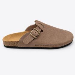 IRE SHOES Férfi bőr flip-flop papucs puha velúrból, profilozott parafa talpbetéttel 46-os (KLMFKusbet26-282b)