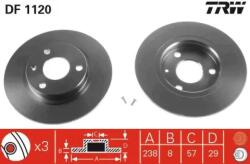 TRW Féktárcsa tömör Ø237mm DF1120