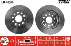 TRW szellőző féktárcsa Ø280mm DF4294