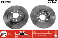 TRW Féktárcsa tömör Ø278mm DF4266