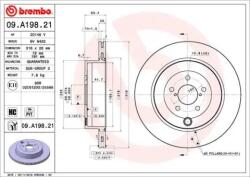 BREMBO Féktárcsa belső hűtéses Ø316mm 09. A198.21
