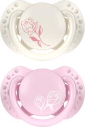 LOVI Mini szilikon dinamikus cumi PETITE ROSE 0-2hó 2db lány (22/939GIRL)