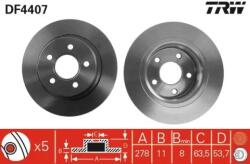 TRW Féktárcsa tömör Ø278mm DF4407